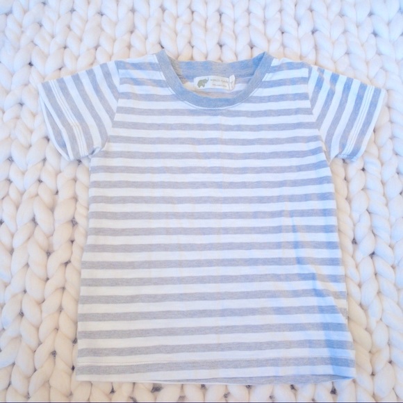 monica + andy Other - Monica + Andy Organic Stripe Crew Neck T-Shirt Gray White Size 3T